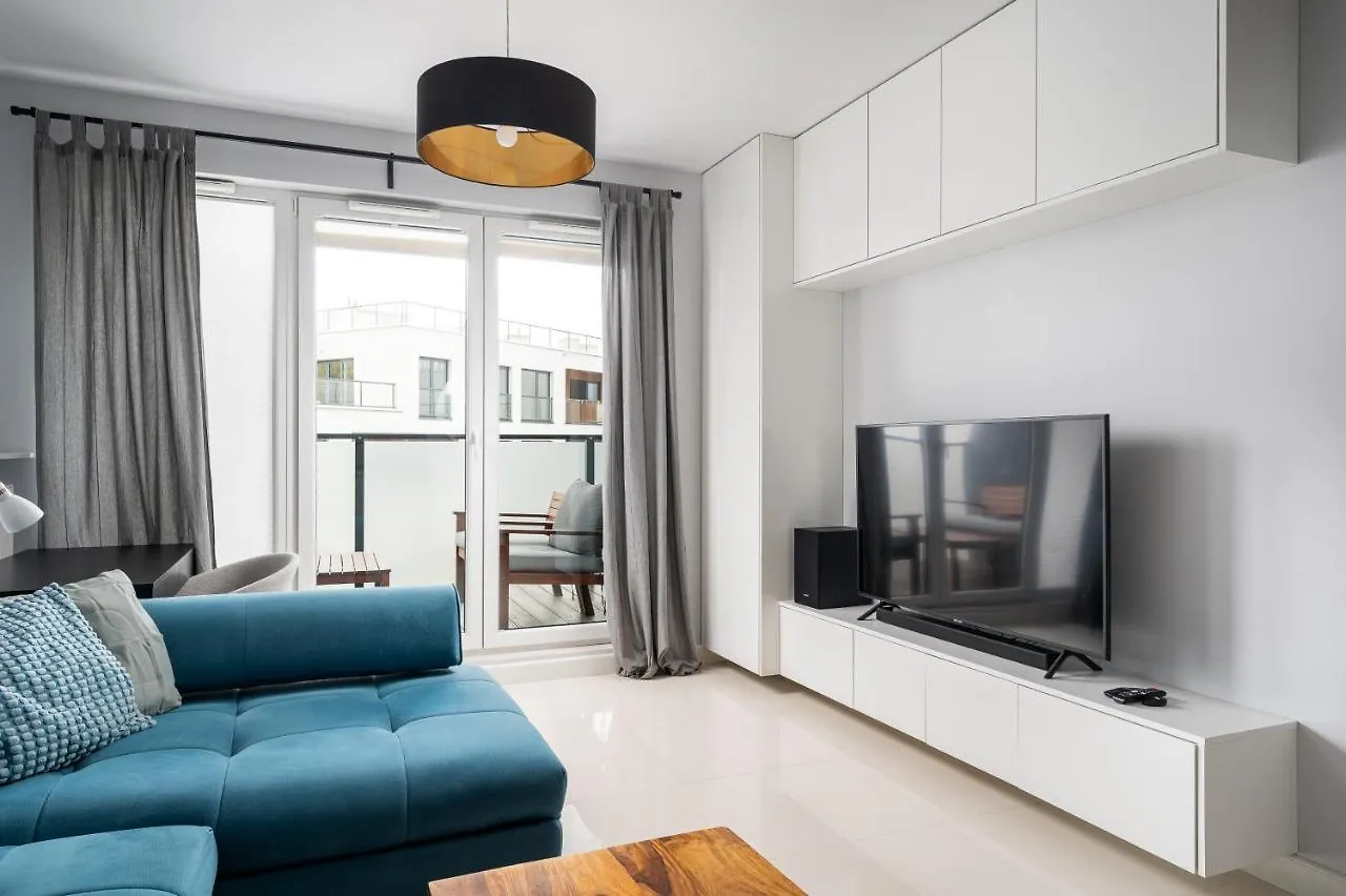 Bluszczanska Blue Modern Apartment 华沙 波兰