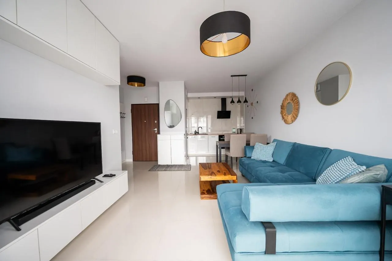 Bluszczanska Blue Modern Apartment 华沙