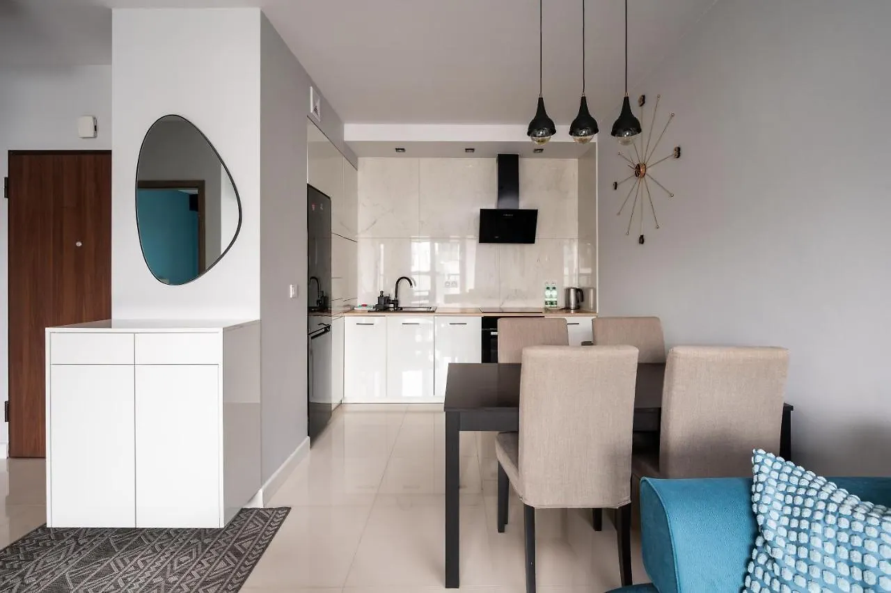 Bluszczanska Blue Modern Apartment 华沙